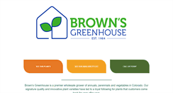 Desktop Screenshot of brownsgreenhouse.com