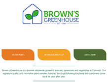 Tablet Screenshot of brownsgreenhouse.com